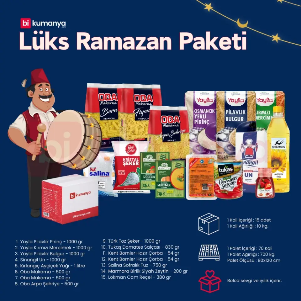 Lüks Ramazan Kumanyası - 15'li Gıda Kolisi