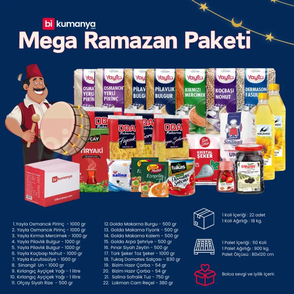 Mega Ramazan Kumanyası - 22'li Gıda Kolisi