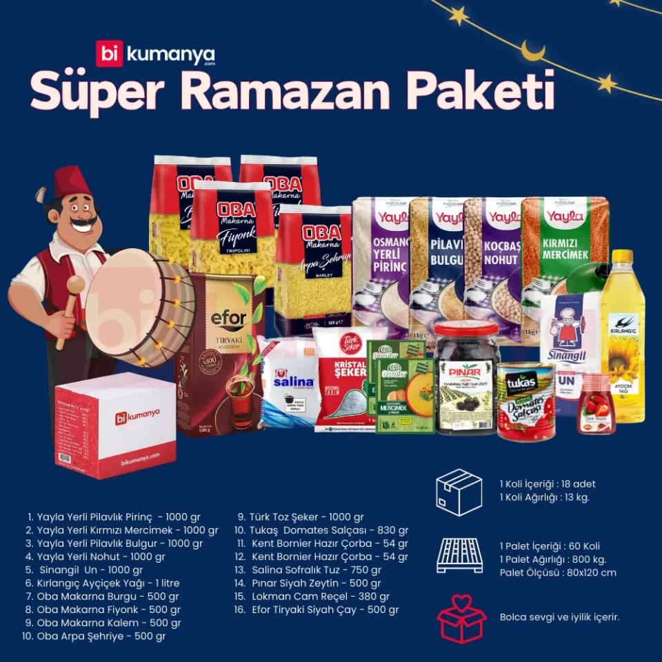 Süper Ramazan Kumanyası - 18'li Gıda Kolisi